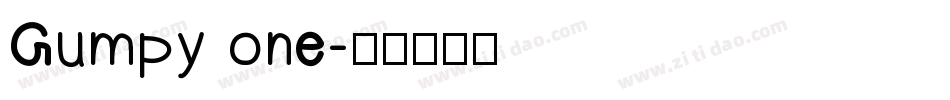 Gumpy one字体转换